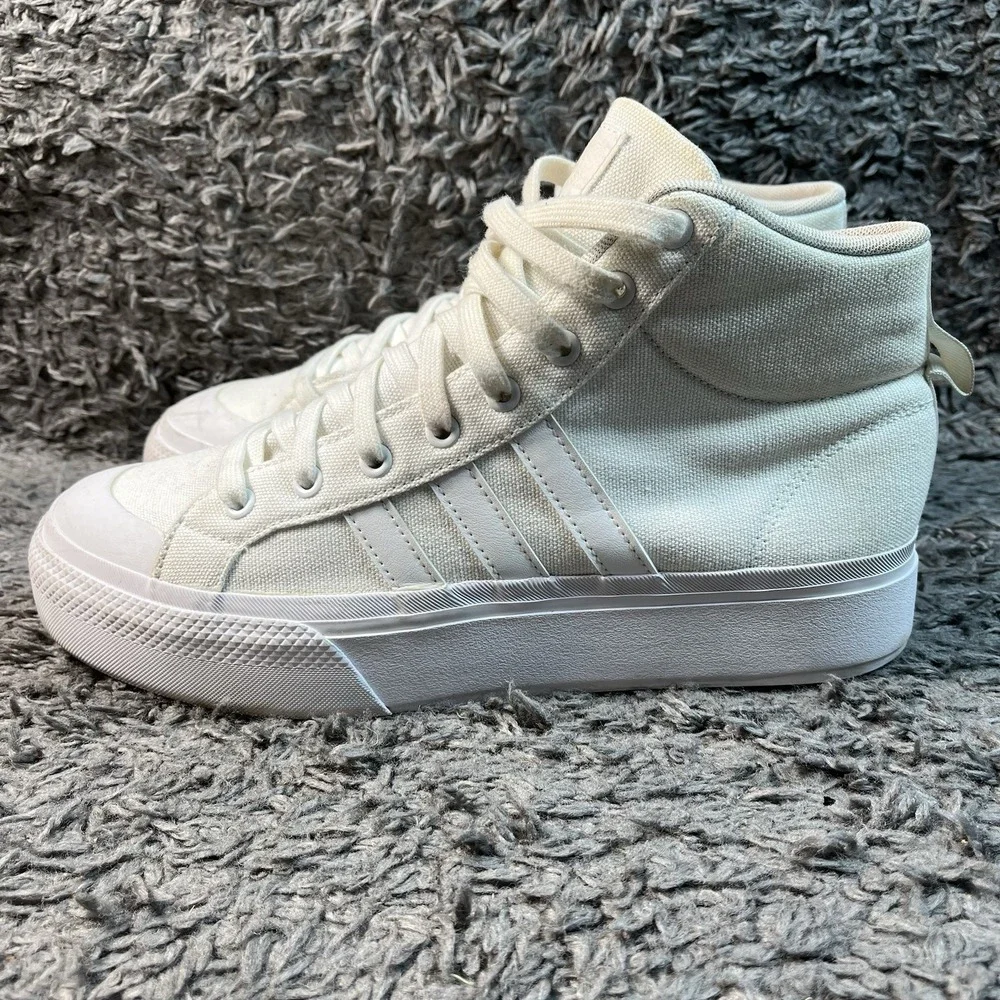 Adidas Bravada 2.0 Mid Platform White Skateboard Shoe Sneaker Women Size 11